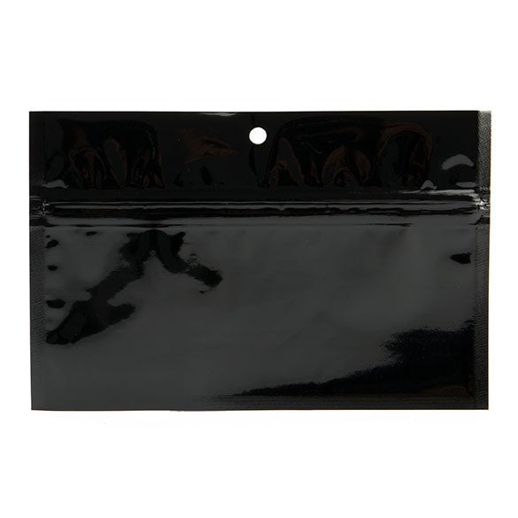 Grip Seal Bags Black 15x7cm Metallised (100 pieces) [HZBB2MB]