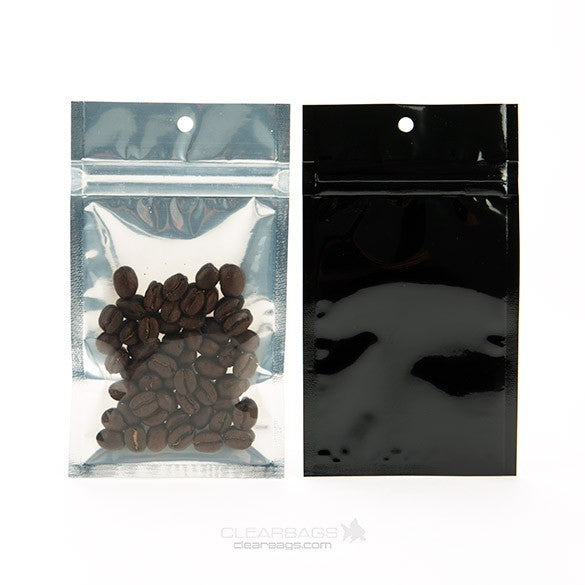 Grip Seal Bags Transparent/Black 7.5x11.5cm (100 pieces) [HZBB3CB]