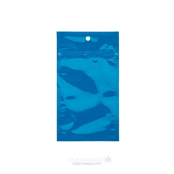 Grip Seal Bags Blue 7.5x11.5cm Metallised (100 pieces) [HZBB3MBL]