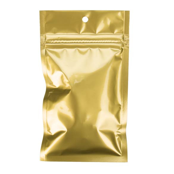 Grip Seal Bags Gold 7.5x11.5cm Metallised (100 pieces) [HZBB3MG]