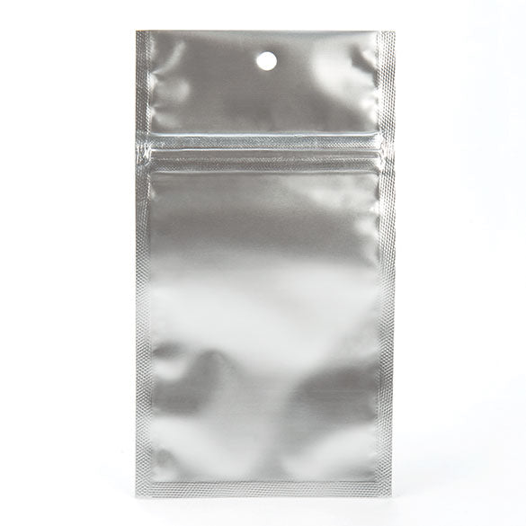 Grip Seal Bags Silver 7.5x11.5cm Metallised (100 pieces) [HZBB3MS]