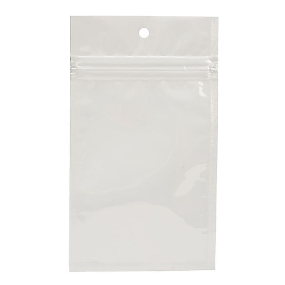 Grip Seal Bags White 7.5x11.5cm Metallised (100 pieces) [HZBB3MW]