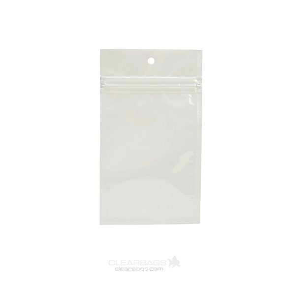 Grip Seal Bags White 7.5x11.5cm Metallised (100 pieces) [HZBB3MW]