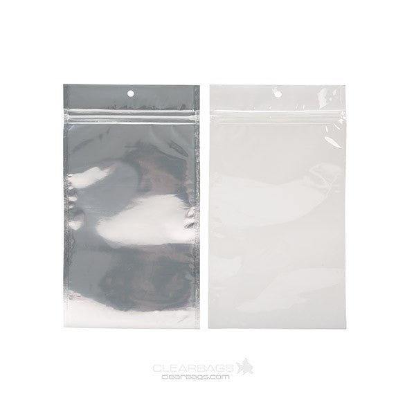 Grip Seal Bags Transparent/White 10x16.5cm (100 pieces) [HZBB5CW]