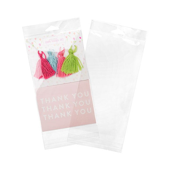 Headerbags 12.1x21cm Reclosable and Crystal Clear (100 pieces) [HB4X8]