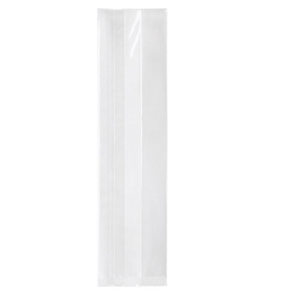 Plastic Bags 6.4x5.1x24.8cm with side gusset Heavy Duty (100 pieces) [HDGB7]