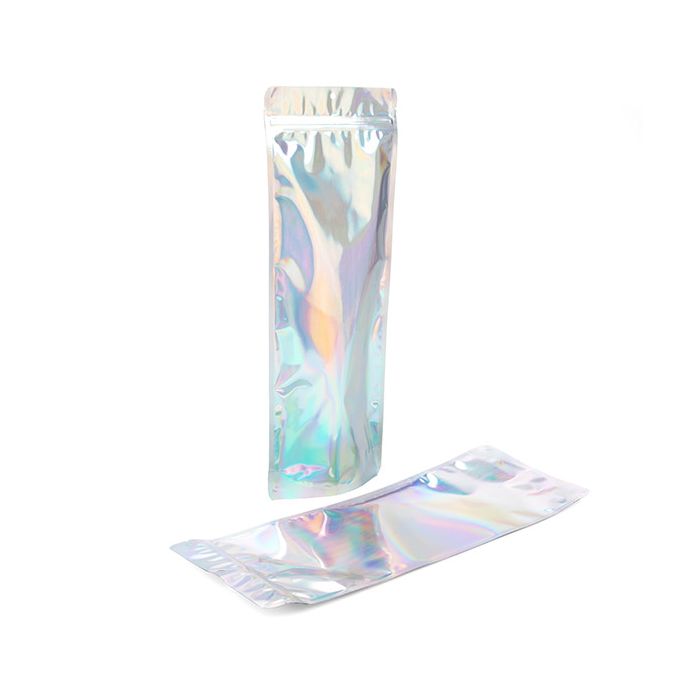 Stand Up Pouches Iridescent/Holographic 14x6x38,1cm With Hanghole (25 Pieces) [ZBGH2N]