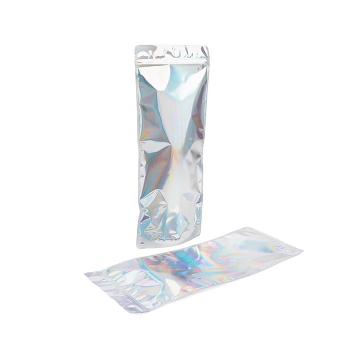 Stand Up Pouches Iridescent/Holographic 17,8x6x43,2cm With Hanghole (25 Pieces) [ZBGH3N]