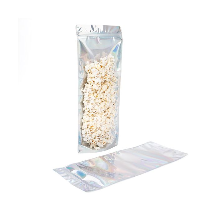 Stand Up Pouches Transparent/Iridescent/Holographic 17,8x6x43,2cm With Hanghole (25 Pieces) [ZBGH3NC]
