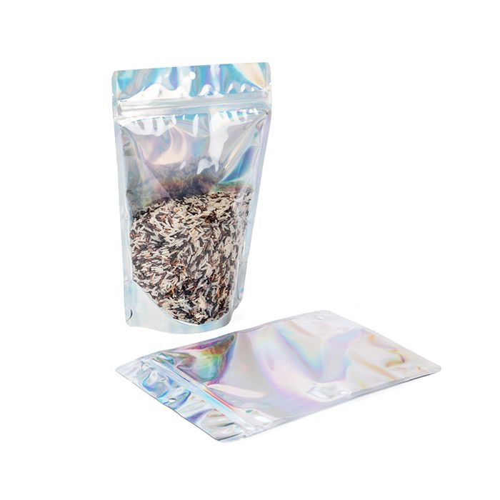Stand Up Pouches Transparent/holographic 14,9x8,9x23,2cm With Hanghole (25 Pieces) [ZBGH7C]