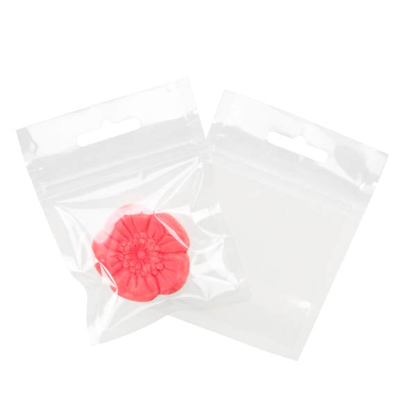 Grip Seal Bags with Euroslot 7.6x7.6cm laminated (100 pieces) [HZB33]