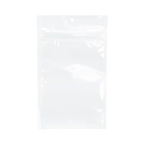 Grip Seal Bags Transparent/White 9.2x12.7cm (100 pieces) [HZB4CW]