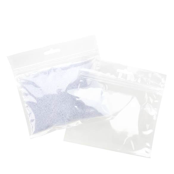 Grip Seal Bags with Euroslot 15.2x11.7cm laminated (100 pieces) [HZB64XL]