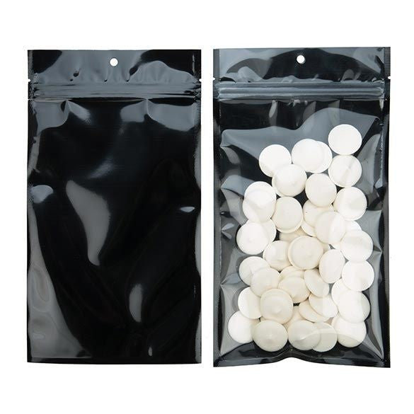 Grip Seal Bags Transparent/Black 12.7x20.8cm (100 pieces) [HZB6CB]