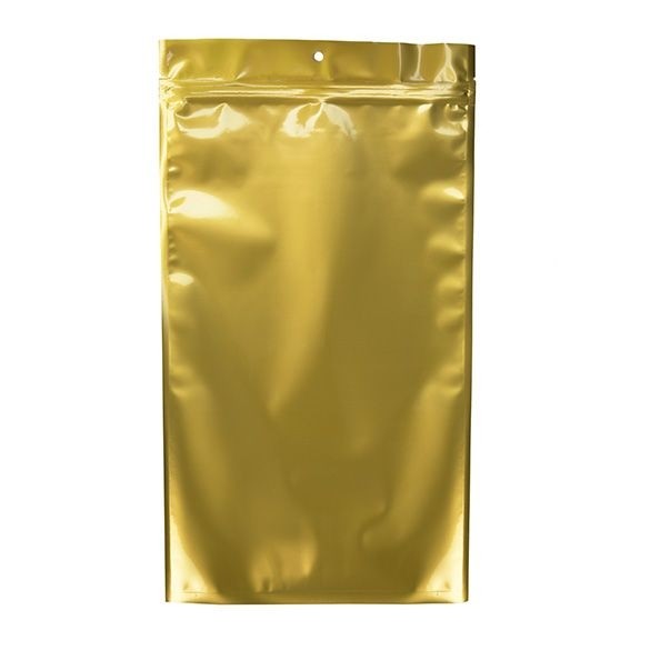 Grip Seal Bags Transparent/Gold 17.8x30.5cm (100 pieces) [HZB8CG]