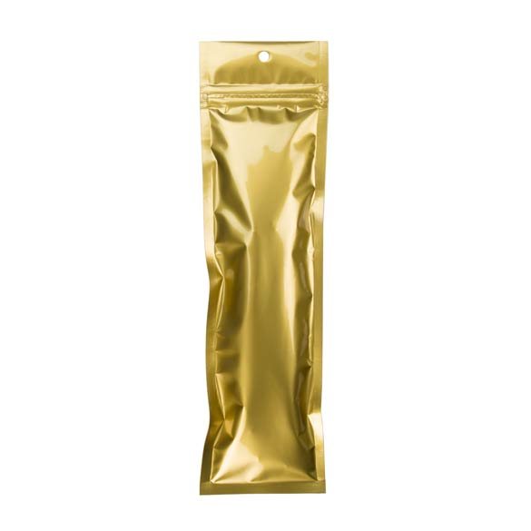 Grip Seal Bags Gold 6.5x23cm Metallised (100 pieces) [HZBB1MG]