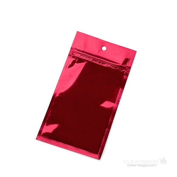 Grip Seal Bags Red 7.6x11.4cm Metallised (100 pieces) [HZBB3MR]