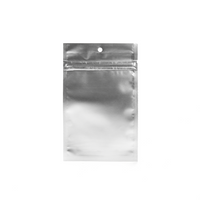 Grip Seal Bags Silver 12.5x21cm Metallised