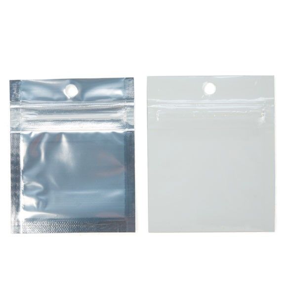 Grip Seal Bags Transparent/White 5x5cm (100 pieces) [HZBB9CW]