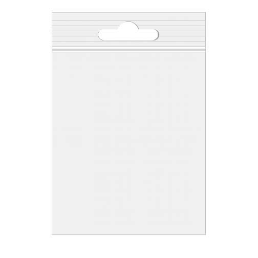 Grip Seal Bags with Euroslot 12.5x20.5 Crystal Clear PP 50 micron