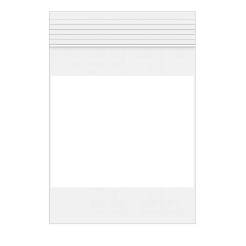 Grip Seal Bags with Write-on-Panel 12.5x20.5cm PE 50 micron