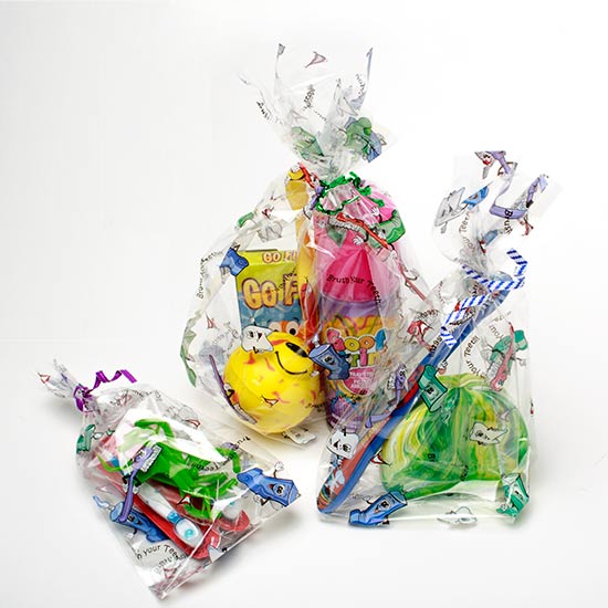 Printed Bags Brush your Teeth 12.7x7.6x29.2cm with side gusset