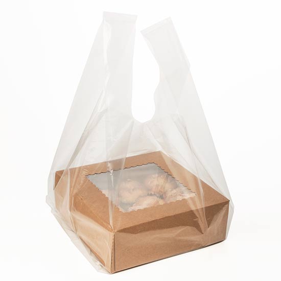 Plastic Carrier Bags Transparent 30.5x17.8x55.9cm