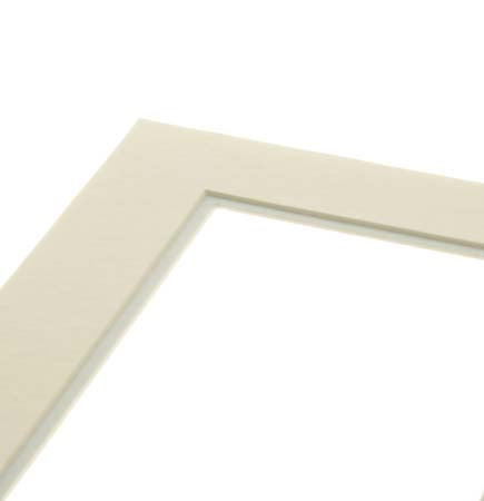 Mount Board Double thick Ivory/light Blue 20.3x25.4cm with 11.8x16.8cm Window (10 pieces) [MD20020]