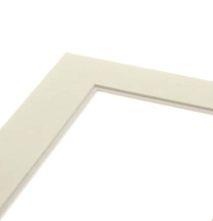 Mount Board Double thick Ivory/Silver 27.9x35.6cm with 19.4x24.5cm Window (10 pieces) [MD20024]