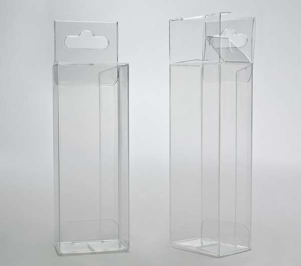 Plastic Gift Boxes 3.8x2.5x10.2cm with Hanger part