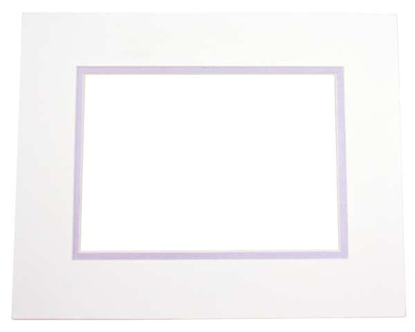 Mount Board Double thick Ivory/Silver 27.9x35.6cm with 19.4x24.5cm Window (10 pieces) [MD20024]