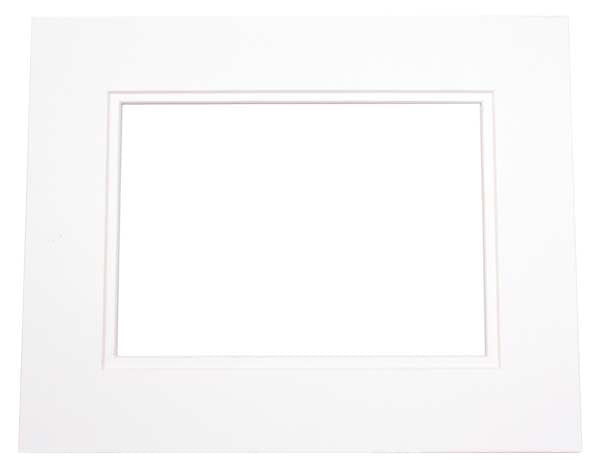 Mount Board Double thick White/White 45.7x61cm with 32.1x47.3cm Window (10 pieces) [MD20152]