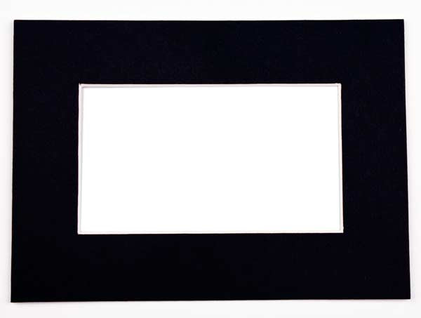 Mount Board Black 32.1x47.3cm Window - Outer size 45.7x61cm (10 pieces) [MS20100]