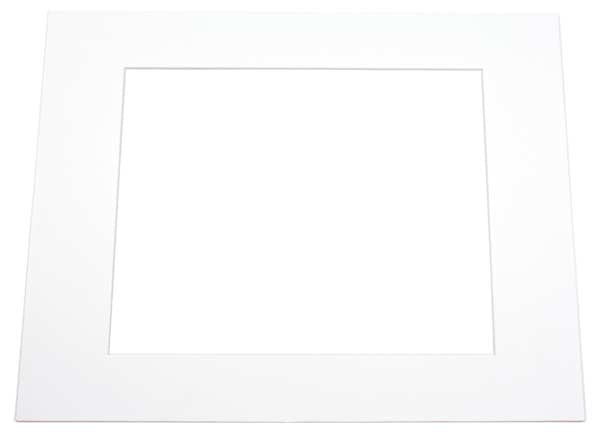 Mount Board bright White 32.1x47.3cm Window - Outer size 45.7x61cm (10 pieces) [MS20099]