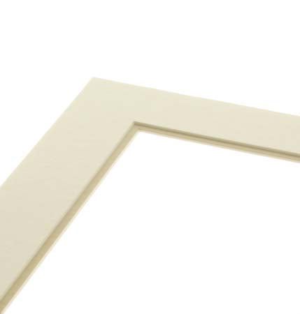 Mount Board Double thick Ivory/Olive Green 27.9x35.6cm with 19.4x24.5cm Window (10 pieces) [MD20022]