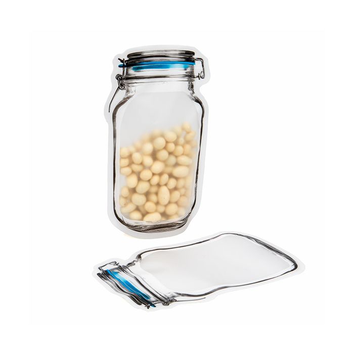 Stand Up Pouch Clamp Lid Jar 14,9x6,7x24,3cm (25 Pieces) [JARLG]