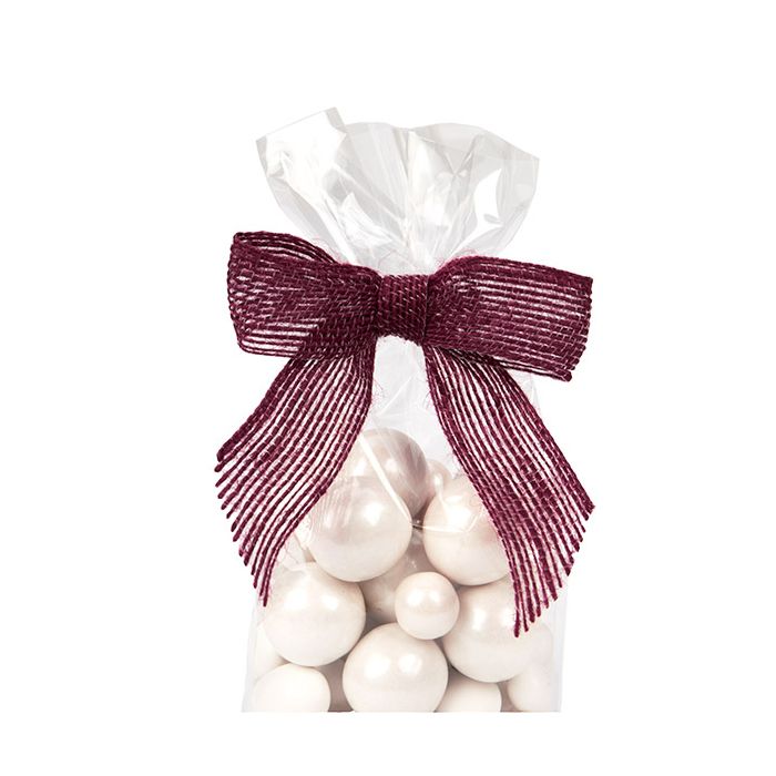 Bows Pre-tied Red Jute 8,9 cm (25 pieces) [JBOWR]