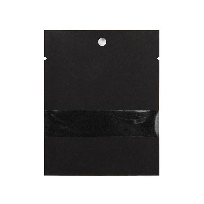 Kraft Bags Black Eco-fiendly 7,6x10,2 cm Sealable With Window (100 pieces) [KHS34BKW]