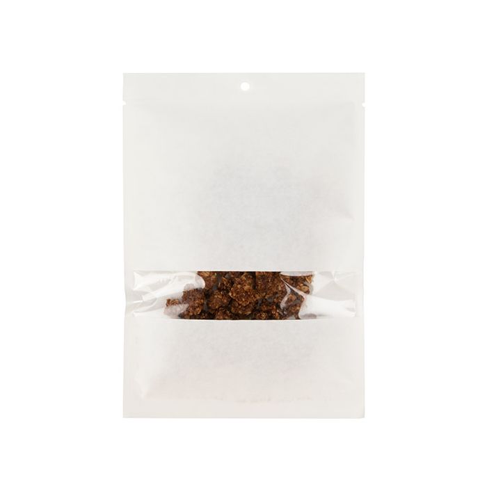 Kraft Bags White Eco-fiendly 15,2x22,9 cm Sealable With Window (100 pieces) [KHS69WKW]