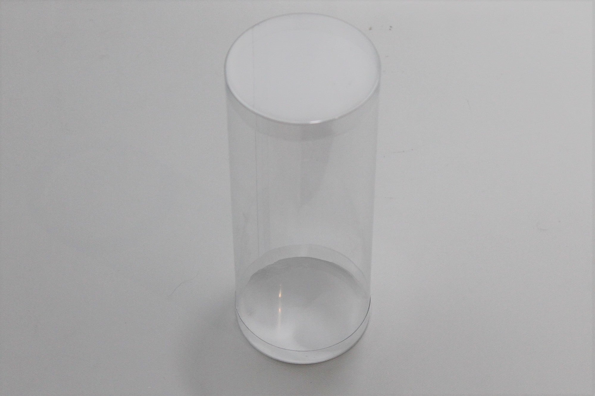Plastic Tube round 8x50cm glued Bottom and loose Lid (25 pieces) [KJ-8X50V]