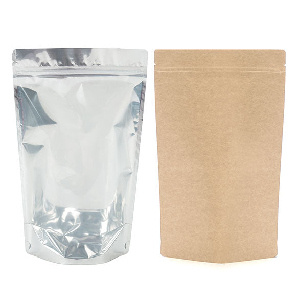 Stand Up Pouches Transparent/Kraft 17x9x28.5cm | 340 grams (100 pieces) [ZBGK4]