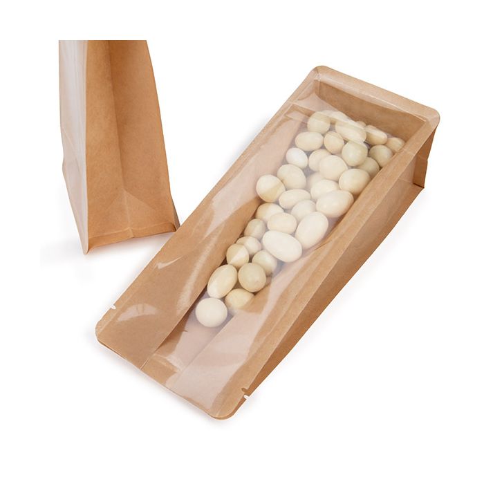 Block bottom Bags Kraft 8.9x7x22.9 cm (100 pieces) [BB2K]