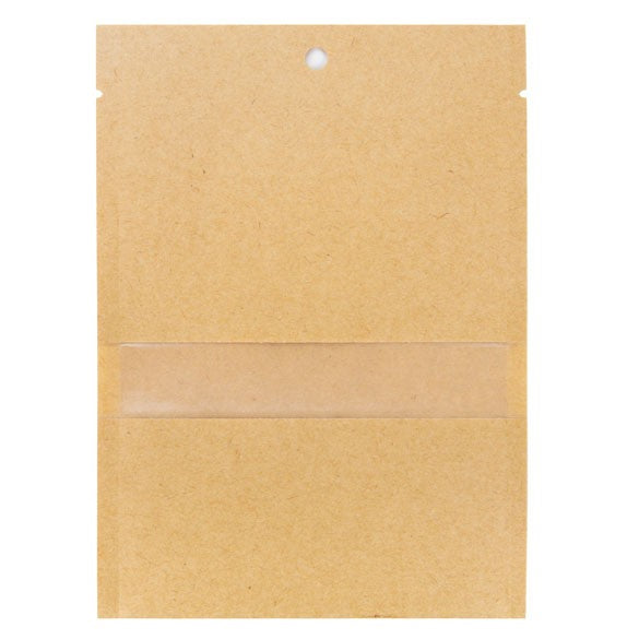 Kraft Bags Sealable 11.2x15.7cm with Window (100 pieces) [KHS46MW]