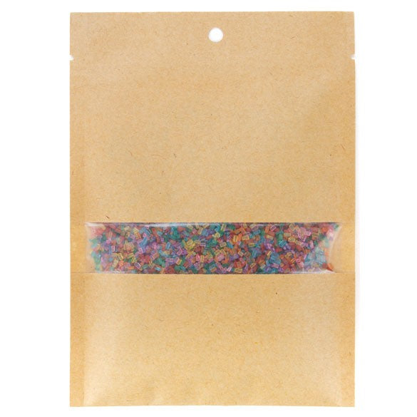 Kraft Bags Sealable 11.2x15.7cm with Window (100 pieces) [KHS46MW]