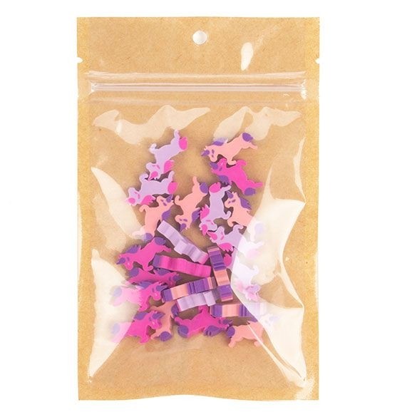 Kraft Barrier Bags with clear front 9.2 x 12.7cm w/Tear Notches (100 Pieces) [HZB4KC]