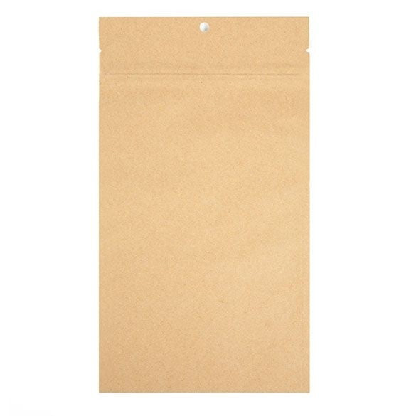 Kraft Hanging Barrier Bags 12.7 x 20.8cm w/Tear Notches (100 Pieces) [HZBB6K]