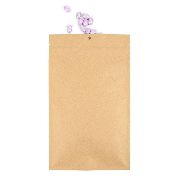 Kraft Hanging Barrier Bags 15.2 x 23.5cm w/Tear Notches (100 Pieces) [HZBB7K]