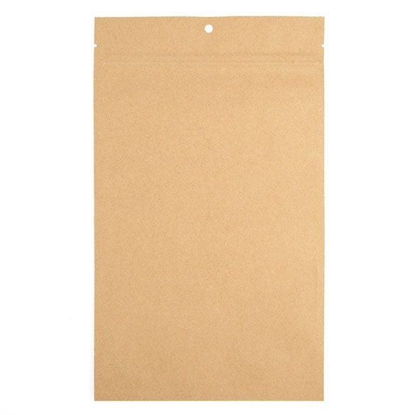 Kraft Hanging Barrier Bags 15.2 x 23.5cm w/Tear Notches (100 Pieces) [HZBB7K]