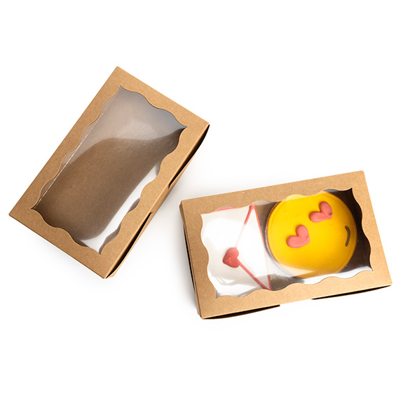 Kraft Paper Scalloped Window Box 17,8x3,8x11cm (25 pcs) [WKRG74]