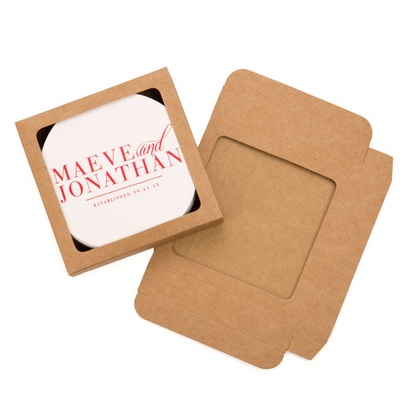 Kraft Gift Boxes 10.5x2.2x10.5cm Window Cut out (25 pieces) [WKR245]